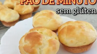 Pãozinho de minuto sem glúten uma delícia para seu café