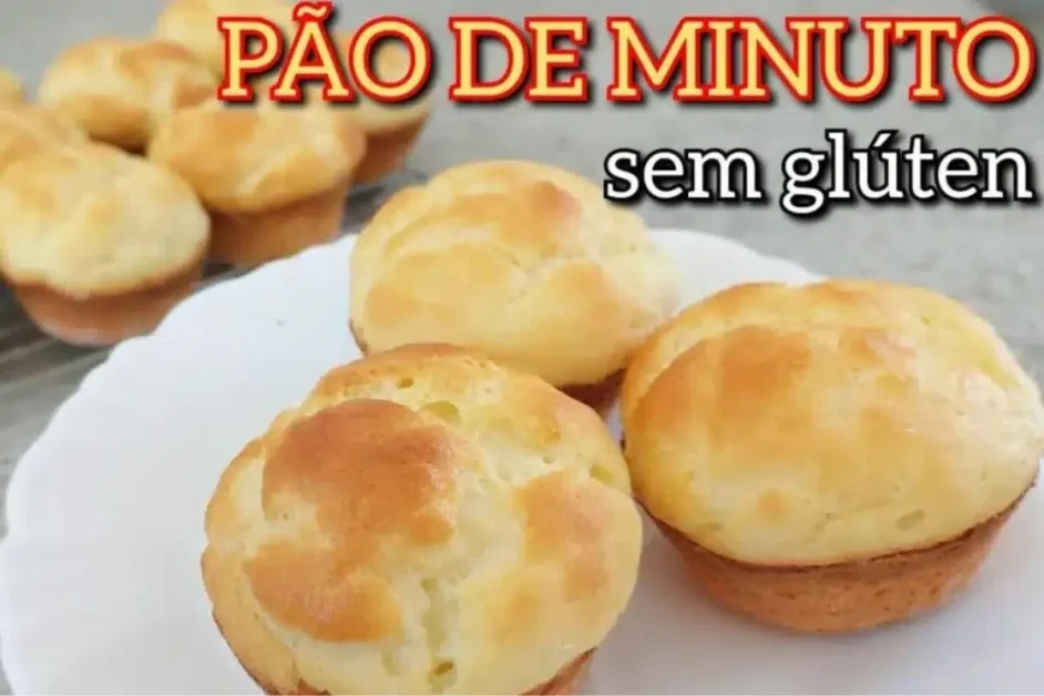 Pãozinho de minuto sem glúten uma delícia para seu café